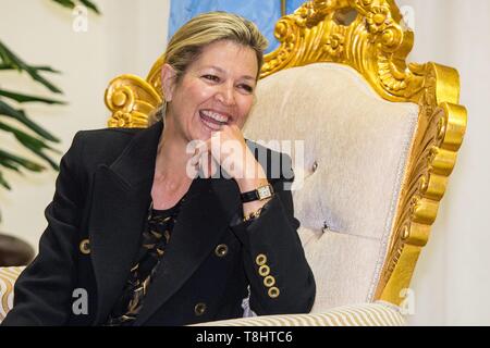 Addis Abeba, Äthiopien. 13. Mai 2019. Queen Maxima der Niederlande kommt an Bole International Airport in Addis Abeba, am 13. Mai 2019, für 2 Tage besuchen Sie in Ihrer Rolle als spezieller Fürsprecher des UN-Generalsekretärs für inklusive Finanzierung für Entwicklung (UNSGSA) Foto: Albert Ph-van der Werf/Niederlande/Point de Vue | Quelle: dpa Picture alliance/Alamy leben Nachrichten Stockfoto