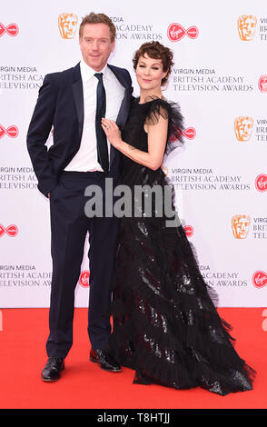 London, Großbritannien. Damian Lewis, Helen McCrory an der British Academy Television Awards 2019 am Festival Hall, Belvedere Road, London, am Sonntag, den 12. Mai 2019 Ref: LMK 392 - J 4880-130519 Vivienne Vincent / Sehenswürdigkeit Medien statt. . Credit: LMK MEDIA/Alamy leben Nachrichten Stockfoto