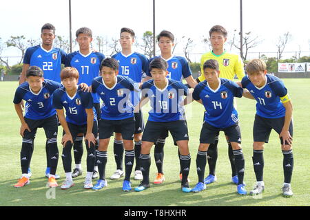 Chiba, Japan. 13. Mai, 2019. U-20 Japan team Gruppe Line-up (JPN) Fußball: U-20 Japan training Spiel gegen Ryutsu Keizai Universität in Chiba, Japan. Credit: Naoki Nishimura/LBA SPORT/Alamy leben Nachrichten Stockfoto