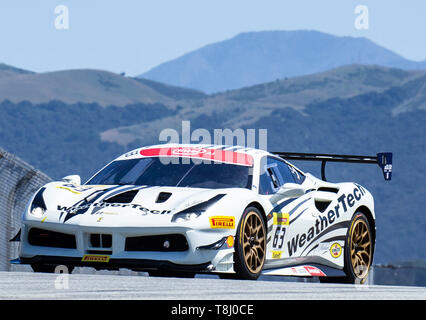 11. Mai 2019 Monterey CA, USA #63 Cooper Macneil von Ferrari Weastlake auf Rahal Gerade während der Ferrari Challenge Rennen 1 P/P - morgens bei Weathertech Raceway Laguna Seca in Monterey CA Thurman James/CSM Stockfoto