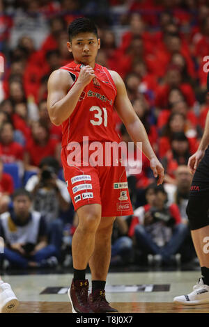 Kanagawa, Japan. 11. Mai, 2019. Shuta Hara (Jets) Basketball: B. LEAGUE 2018-19 Spiel zwischen Chiba Jets Funabashi 67-71 Alvark Tokio Yokohama Arena in Kanagawa, Japan. Credit: Yoshio Kato/LBA/Alamy leben Nachrichten Stockfoto