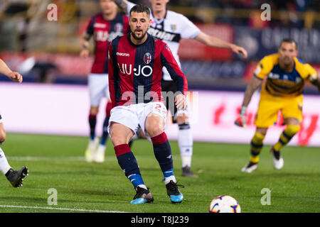 Bologna, Italien. 13. Mai, 2019. Mattia Destro (Bologna) während Erie der Italienischen eine "Übereinstimmung zwischen Bologna 4-1 Parma an Renato Dall Ara Stadion am 13. Mai 2019 in Bologna, Italien. Quelle: Lba Co.Ltd./Alamy leben Nachrichten Stockfoto