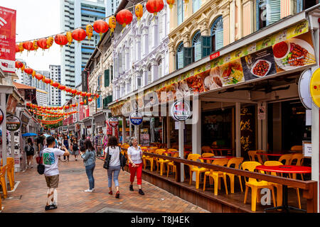 Eine bunte Straße in Chinatown, Singapur, Südostasien Stockfoto