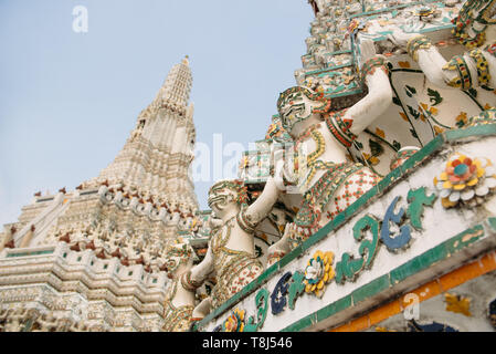 Architektonische Besonderheit, Wat Arun, Bangkok, Thailand Ratchawararam Stockfoto