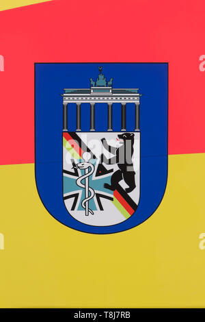 Krankenwagen der Bundeswehr in Berlin. Stockfoto