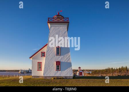 Kanada, Prince Edward Island, Holz Inseln, Holz Inseln Leuchtturm, Sonnenuntergang Stockfoto