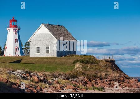 Kanada, Prince Edward Island, Panmure Island, Panmure Head Lighthouse Stockfoto