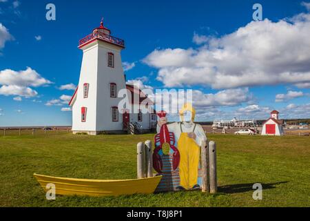 Kanada, Prince Edward Island, Holz Inseln, Holz Inseln Leuchtturm Stockfoto