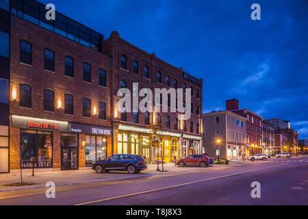 Kanada, Prince Edward Island, Charlottetown, Queen Street, Dawn Stockfoto