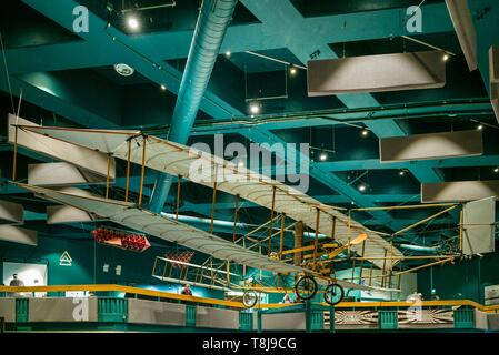 Kanada, Nova Scotia Baddeck, Alexander Graham Bell National Historic Site, Museum, Erfinder Alexander Graham Bell, der Silver Dart, erste Flugzeug in Kanada 1909 geflogen gewidmet Stockfoto