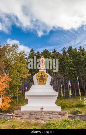 Kanada, Nova Scotia, Cabot Trail, angenehme Bay, Gampo Abbey, Tibertan buddhistischen Kloster, Memorial Stupa Stockfoto