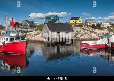 Kanada, Nova Scotia, Peggy's Cove, Fischerdorf an der Atlantikküste Stockfoto