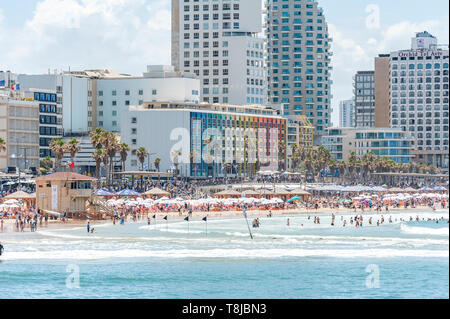 Israel, Tel Aviv-Yafo - 09. Mai 2019: Stadtbild von Tel Aviv Stockfoto