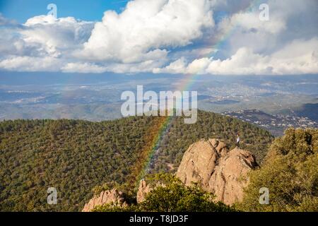 Frankreich, Var, Frejus, Esterel Massif, Sicht vom Gipfel des Mount Vinaigre (641 m) Stockfoto