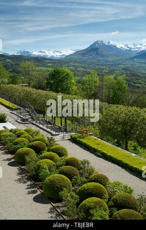 Frankreich, Hautes Alpes, Lücke, die alpinen botanischen Wintergarten Charance Immobilien, Terrassengärten Stockfoto