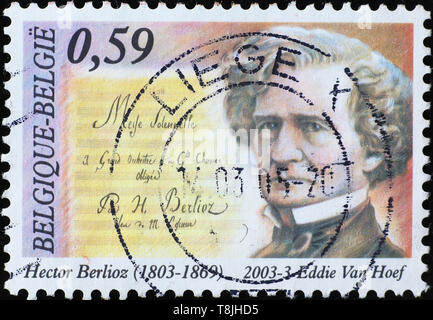 Hector Berlioz auf belgische Briefmarke Stockfoto