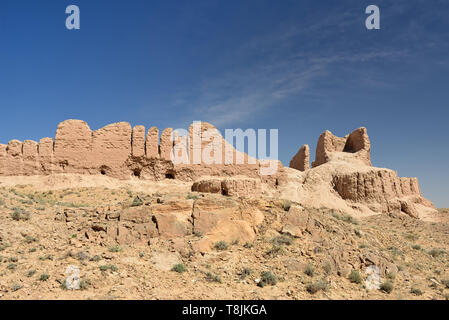 Die größten Ruinen Schlösser alte Choresm - Ayaz - Kala, II Jahrhundert N.CHR. - eine Blütezeit der Kushan Empire, Usbekistan. Stockfoto