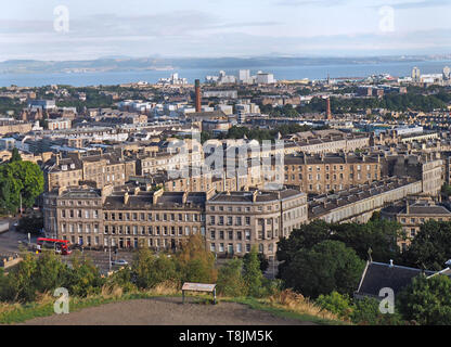 Blick auf New Town von Edinburgh von Calton Hill Stockfoto