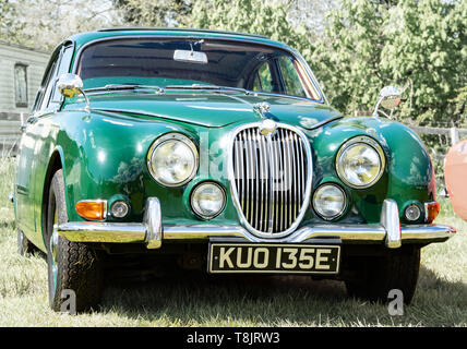 Jaguar S-Type, Oldtimer, grün, 1967 Jahr, Großbritannien Stockfoto