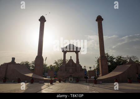 Jaipur, Rajasthan/Indien - 03. 24. 2019, Shaheed Smarak historische Kriegerdenkmal Denkmal in der Pink City. Stockfoto