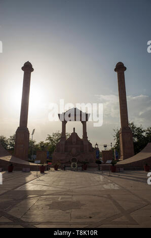 Jaipur, Rajasthan/Indien - 03. 24. 2019, Shaheed Smarak historische Kriegerdenkmal Denkmal in der Pink City. Stockfoto