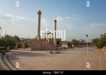 Jaipur, Rajasthan/Indien - 03. 24. 2019, Shaheed Smarak historische Kriegerdenkmal Denkmal in der Pink City. Stockfoto