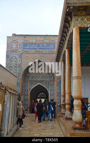 Samarkand, UNESCO Weltkulturerbe in Usbekistan: In der Totenstadt Shohizinda Stockfoto