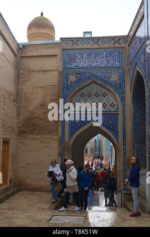 Samarkand, UNESCO Weltkulturerbe in Usbekistan: In der Totenstadt Shohizinda Stockfoto