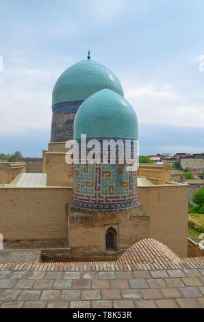 Samarkand, UNESCO Weltkulturerbe in Usbekistan: In der Totenstadt Shohizinda Stockfoto