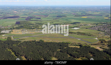 Luftaufnahme der Royal Air Force Woodvale Flugplatz in der Nähe, Lancashire Stockfoto