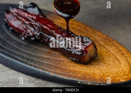 Char - Siew Schweinefleisch asiatisch Essen Stockfoto