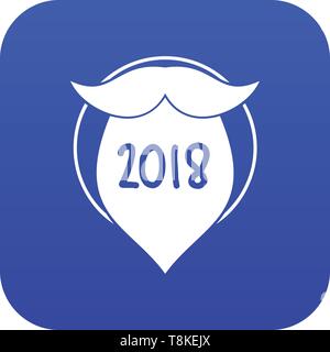 Bart Symbol blau Vektor Stock Vektor