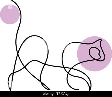 Die Kunst ist eine Kunst der Zeichnung die Form von etwas, das sich gerade oder gebogene Linien., Vector, Farbe, Zeichnung oder Abbildung. Stock Vektor