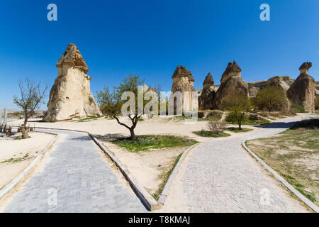 Toller Tag in Kappadokien, Türkei. Landschaftsfotografie Stockfoto