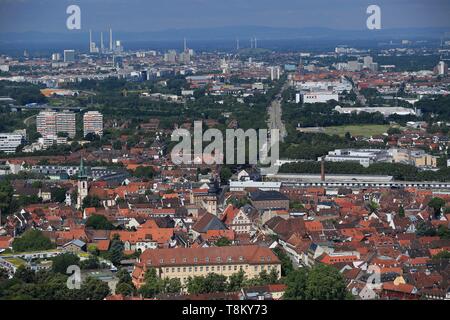 Deutschland, Baden-Württemberg, Karlsruhe, Durlach, der Turmberg Seilbahn verbindet das durlach Bezirk zu den Turmberg Hill, Durlach und Karlsruhe anzeigen. Stockfoto