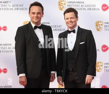 Ant McPartlin und Dec sind auf dem roten Teppich während der Virgin Media BAFTA Television Awards 2019 in der Royal Festival Hall in London gesehen. Stockfoto