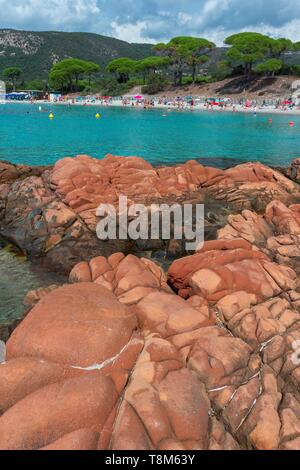 Frankreich, Corse-du-Sud Porto Vecchio Palombaggia Strand Stockfoto