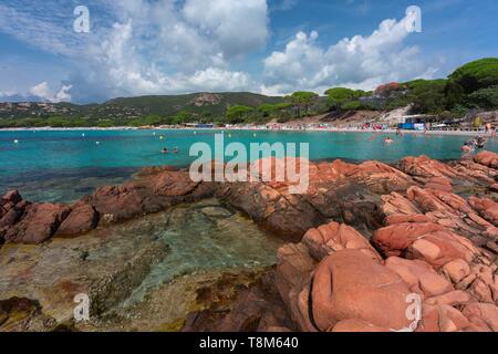 Frankreich, Corse-du-Sud Porto Vecchio Palombaggia Strand Stockfoto