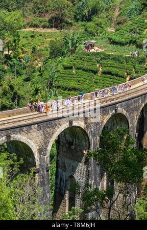 Sri Lanka, Provinz Uva, Demodara (Umgebung von Ella), die Neun Bögen der Brücke im Jahr 1921 unter dem britisches Kolonialhauses-Ära Stockfoto