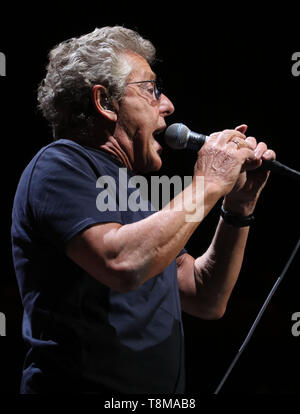 Mai 13, 2019 - New York City, New York, US-Sänger Roger Daltrey, aus dem Rock Band, die während Ihrer oving bin Auf!'-Tour im Madison Square Garden führt. (Bild: © Nancy Kaszerman/ZUMA Draht) Stockfoto