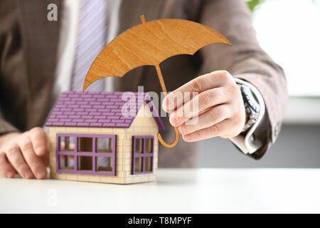 nach Hause Versicherungskonzept Stockfoto