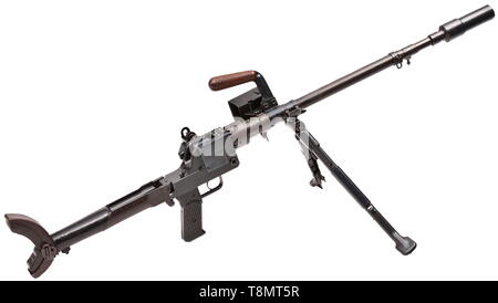 Ein panzerabwehr Granate Gewehr 39 mit Umbau kit Panzerbüchse Cal. 7,9 mm antreibender Patrone 318 (Kartusche), No. 8641. Die wichtigsten Teile mit übereinstimmenden Nummern. Lauflänge 590 mm, Gesamtlänge 123,5 cm. Single mann Waffe. Auf Empfänger mit der Aufschrift "Gr. B. 39/8641/bnz/1941'. Verschiedene Akzeptanzzeichen eagle/"WaA 623". Barrel codierten "bnz/40/BÖ 136', Entschlacker, die die Bezeichnung "Gr. B. 39/Ch". Komponenten: Fass mit entladegerät und Griff. Empfänger mit Schulterstütze, steißlage Lock, Auswerfer, Sicherheit und Halt. Zielgerüt. Lange Zweibein, ähnlich MG 20. Jahrhundert Additional-Rights - Clearance-Info - Not-Available Stockfoto