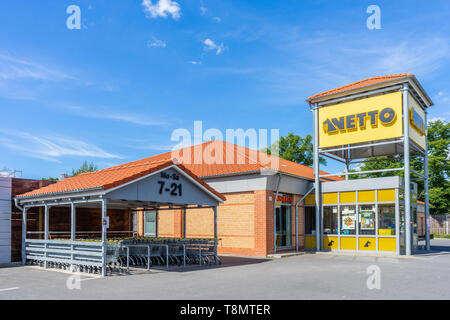 Netto, ein deutscher Discount-Supermarkt in Deutschland, Europa Stockfoto