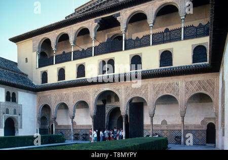 Patio de Los arrajanes, Alcazar, Granada, Andalusien, Spanien, Europa Stockfoto