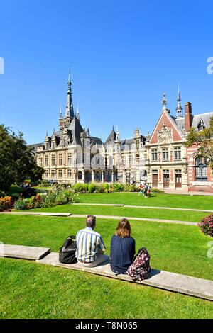 Frankreich, Seine Maritime, Pays de Caux, Alabaster Küste, Fécamp, die Gothic Revival und Neorenaissance Benediktiner Palace, im späten 19 centu gebaut Stockfoto