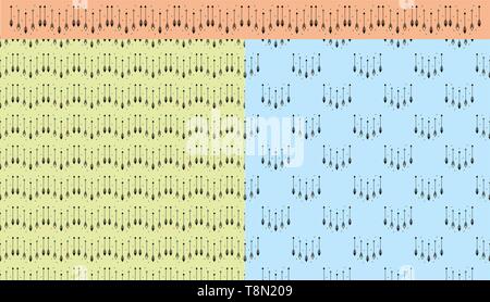 Bunte Pfeile. Nahtlose Patten und Pinsel für Wand Dekor im Kinderzimmer. Ein Beispiel für die Umhüllung, Teppich, Textil, Wand Dekor. Vector Abbildung f Stock Vektor