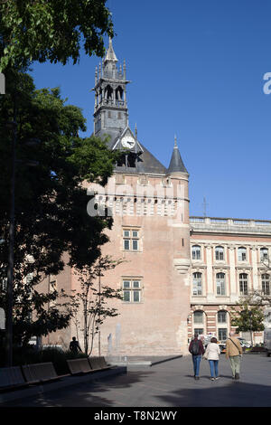 Donjon du Capitole in 1525 gebaut von Viollet Le Duc in der C 19 restauriert jetzt das Fremdenverkehrsbüro, Toulouse, Haute Garonne, Royal, Frankreich Stockfoto