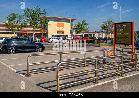 B und Q an Ravenglass Retail Park, St. Helens, Merseyside, UK Stockfoto