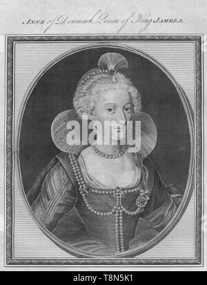 "Anna von Dänemark, Königin von König James I', 1786. Schöpfer: Unbekannt. Stockfoto