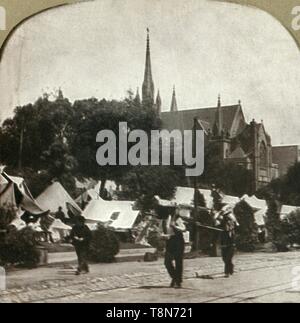 Lager der Flüchtlinge in Jefferson Square", 1906. Schöpfer: Unbekannt. Stockfoto